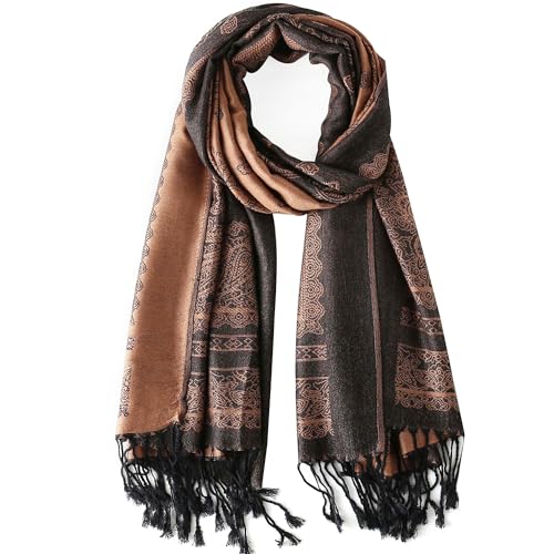 Ciormis - Womens Pashmina Scarf,Ciormis Elegant Sliky Shawls and Wraps for Evening Party Dresses(CA-Camel） - -9%