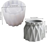 Vista 2 de Molde de Silicona para Florero de Flores Secas, Maceta de Concreto, Plantas Suculentas, Molde de Cemento Yeso Arcilla para Frasco de Vela/Contenedor