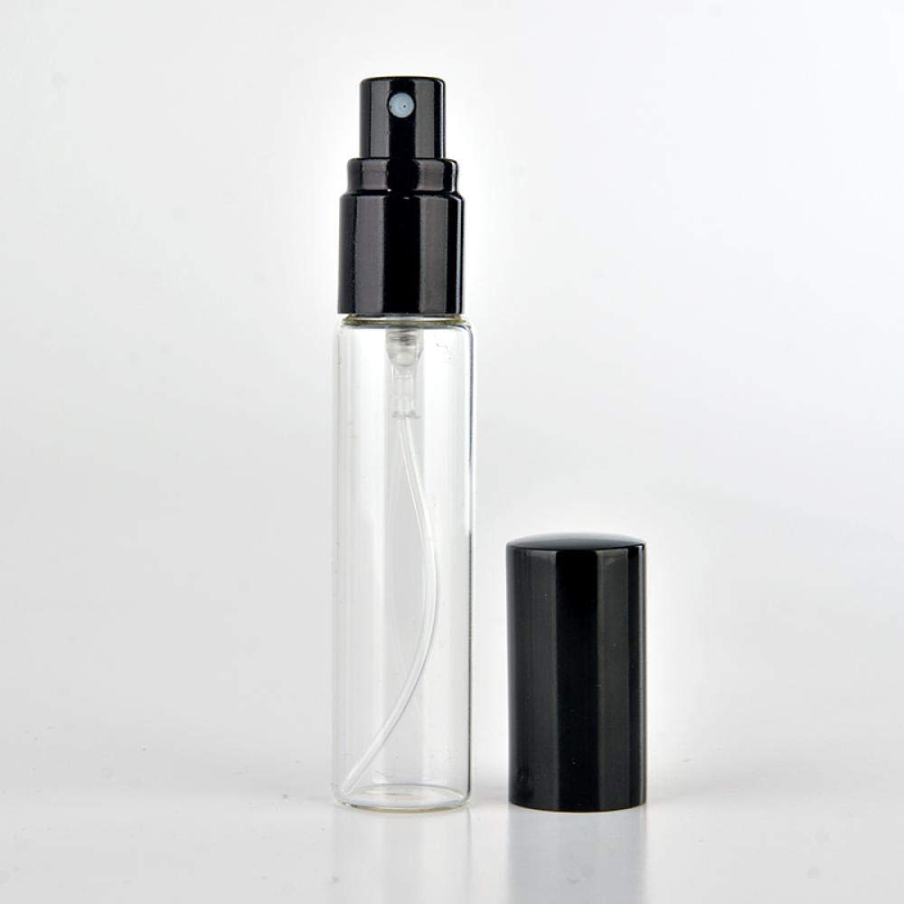 Bottigliette Plastica100 Pezzi / 5 ml 10 ml Bottiglia di Profumo Portatile in Vetro Ricaricabile con atomizzatore in Alluminio Custodia Vuota per Profumo per viaggiatore-15ml_Argento