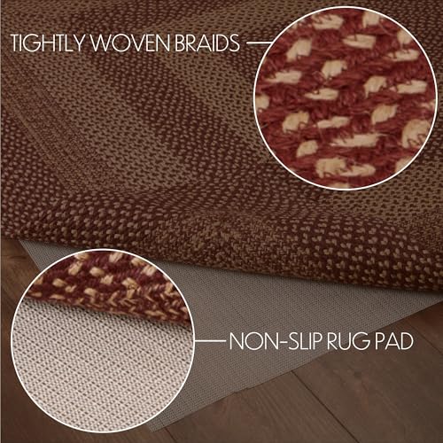 VHC-Brands-Burgundy-Tan-Jute-Rug-Rect-wPad-20×30-Rect-60×96 VHC Brands Burgundy Tan Jute Rug Rect wPad 20×30 Rect 60×96