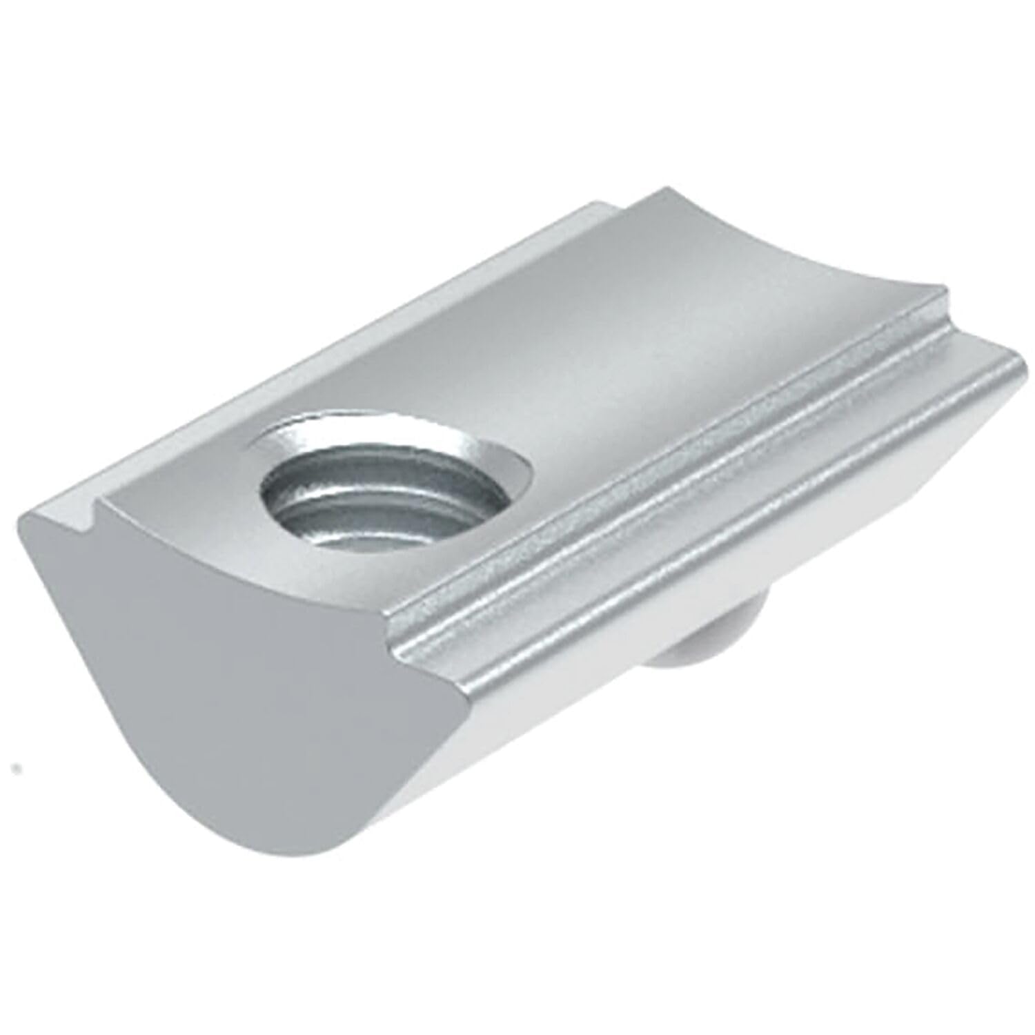 Fath Piastre scanalate M6, orientabili, adatte per profilo articolo, 40 x 40, scanalatura 6, con sfera a molla e barra di guida, in acciaio zincato, 10 pezzi