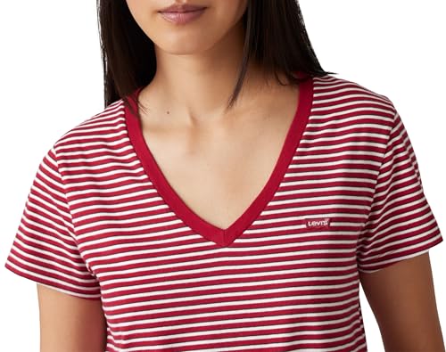 Levi's Perfect Vneck Indigo Stripe Scarlet Smil – Ansicht 6