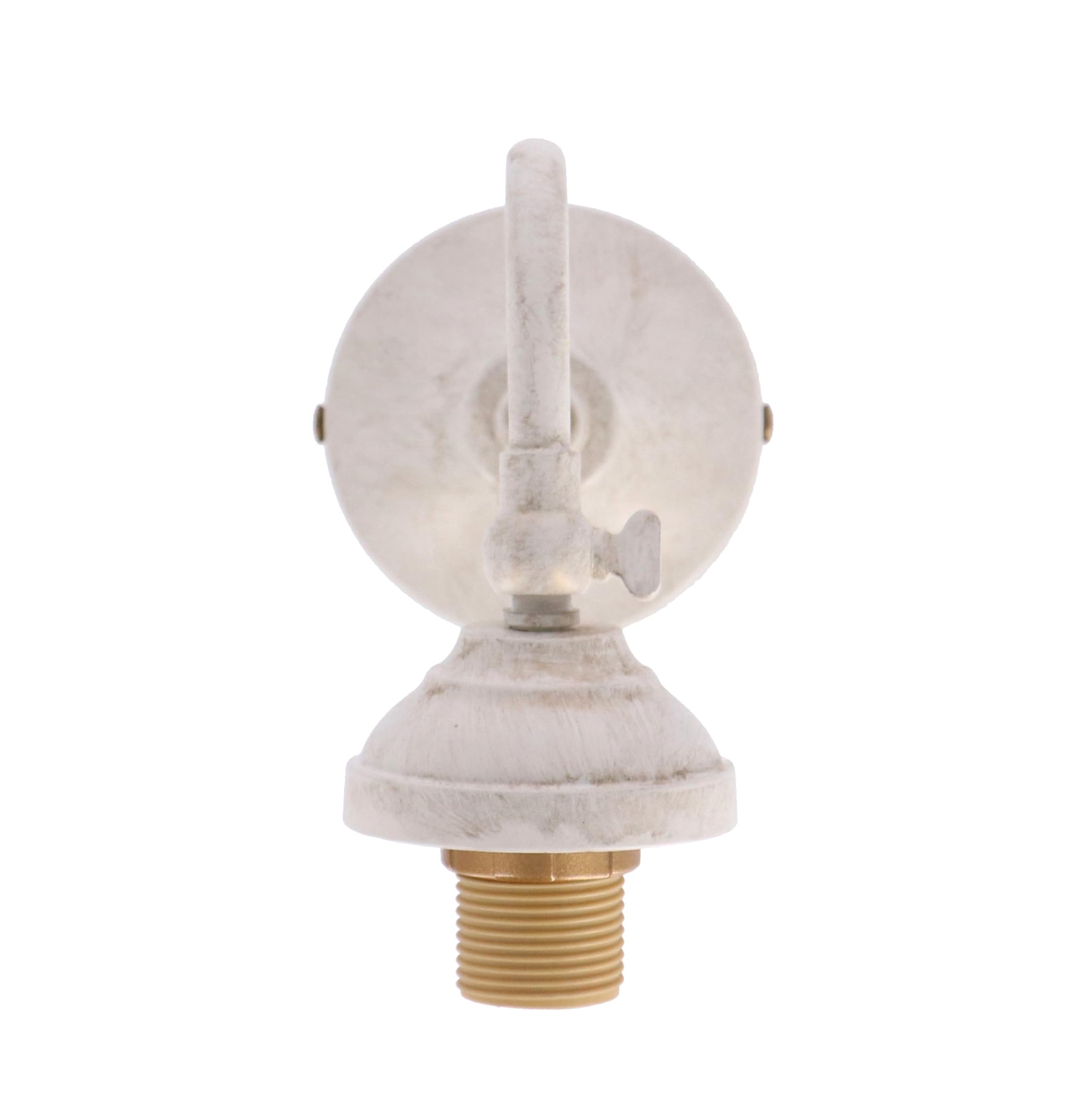 Applique Lampada Da Muro In Ottone Con Finitura Laccata Bianca In Stile Vintage Rustico Shabby Chic 000