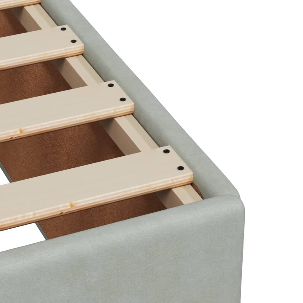 vidaXL Sommier à Lattes de lit et Matelas Gris Clair 120x190cm Velours