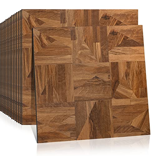 Midcard 10-Sheet Peel And Stick Pvc Backsplash Tile, Natural Oak Triangle Puzzle #TOP1