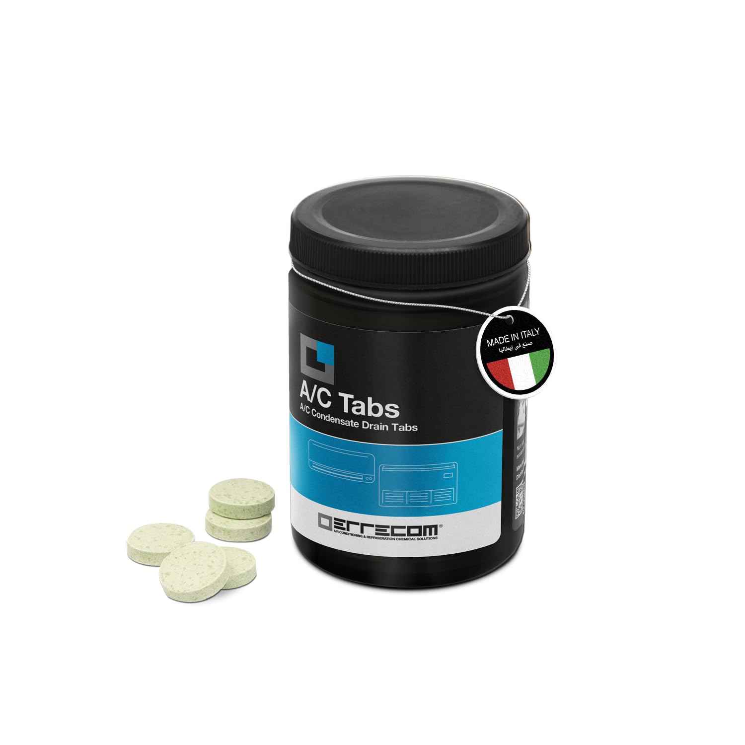 ERRECOM A/C Tabs – 40 Tablets |HVAC Condensate Pan & Drain Line Treatment, Prevents Clogs and Water Overflow, Long-Lasting AC Maintenance Tablets, One tablet lasts up to 4 weeks