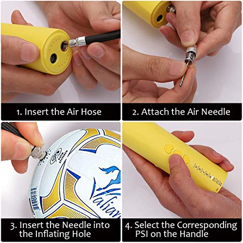 image for Valiant Sports Automatic Electric Ball Pump, Needles, Pouch - Air Pump