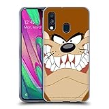 Head Case Designs Offizielle Looney Tunes Tasmanian Teufel Volles Gesicht Soft Gel Handyhülle Hülle Huelle kompatibel mit Samsung Galaxy A40 (2019)