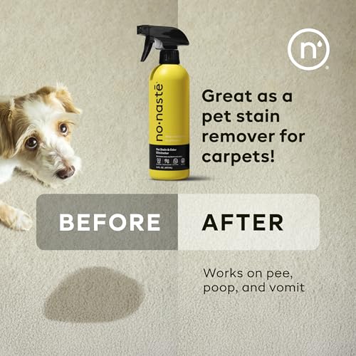 Image of Nonaste Pet Stain & Odor Eliminator Enzyme Spray, Dog & Cat, 16 oz, Pk 2 | Enzyme Cleaner Breaks Down Dog & Cat Urine, Stains & Odor on Carpets & Upholstery. Pet & Kid Safe. Light Fresh Scent.