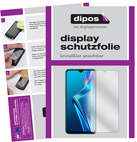 dipos I 2X Protector de Pantalla Compatible con OPPO A12 pelicula Protectora Claro