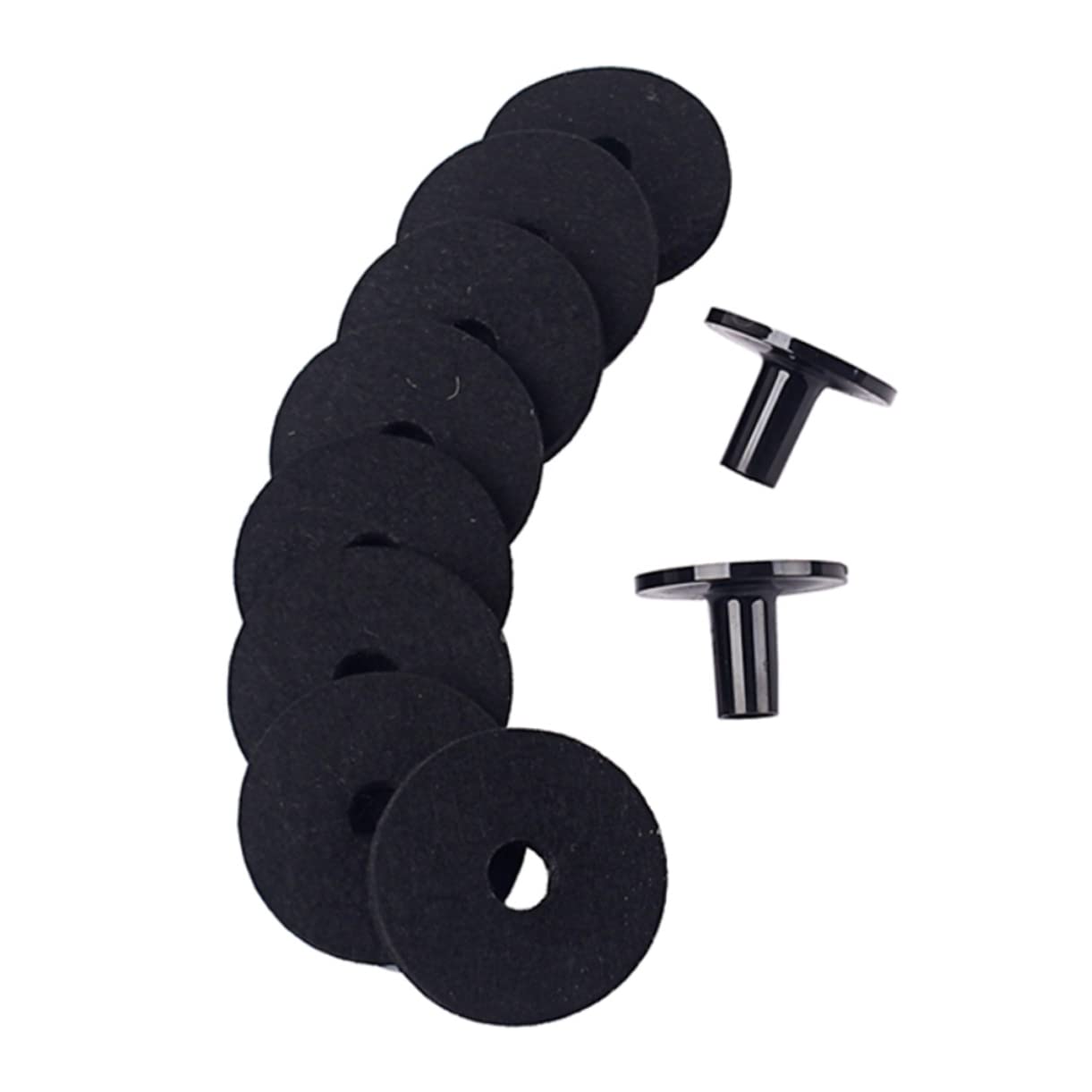 FAVOMOTO 8 Pcs 50mm Drum Practice Pad Strap Button Felt Washers 2 Pcs Cymbal Sleeve Base for Snare Drum Accessories