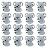 WEBEEDY 16 Pcs Silicone Focal Beads Bulk Koala Shaped Craft Beads Supplies for Beaded Pens Keychain Necklace Bracelet Making Winter Christmas Valentine’s Day Decorations, 2.5mm Hole