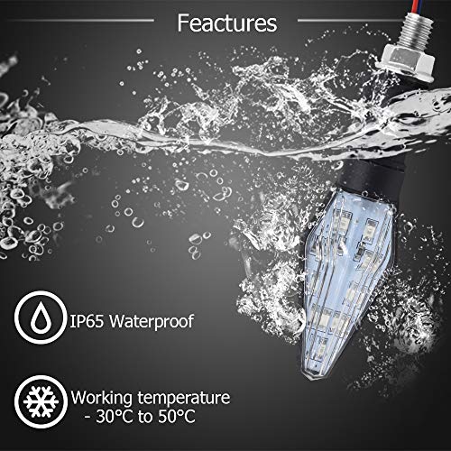 Clignotant moto LED résistant aux vibrations - Solution universelle 12V pour remplacer 4 feux - 2
