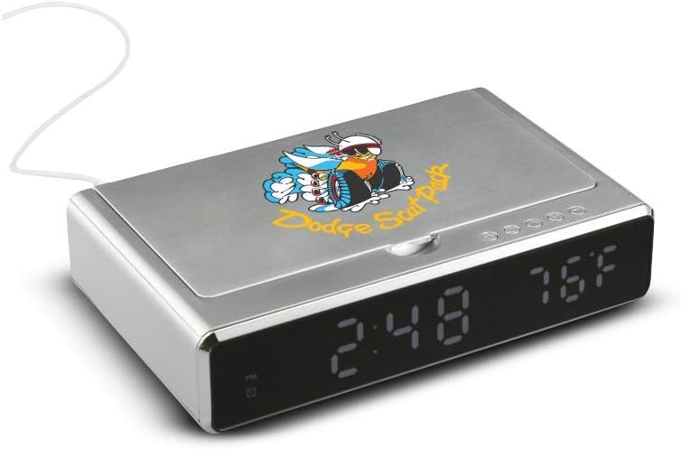 Dodge Scat Pack Desk Clock and Wireless Charging Station