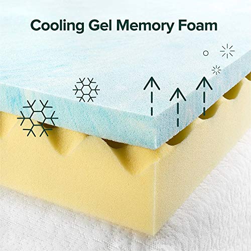 Image of ZINUS 4 Inch Swirl Gel Cooling Memory Foam Mattress Topper, Cooling Airflow Design, CertiPUR-US Certified, Queen