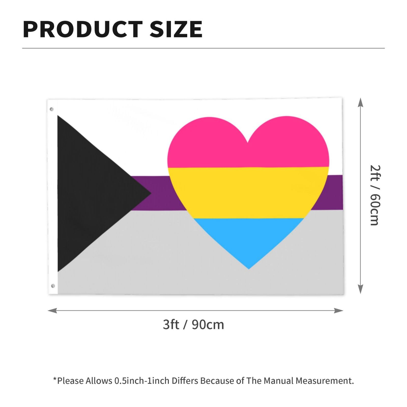 Amazon.com : Demisexual Panromantic Pride Flag The 2x3ft Flag Is