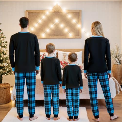 OAKFashion Christmas Family Pajamas Holiday Christma Pajama Family Matching Pjs Set Sleepwear Xmas Jammies3