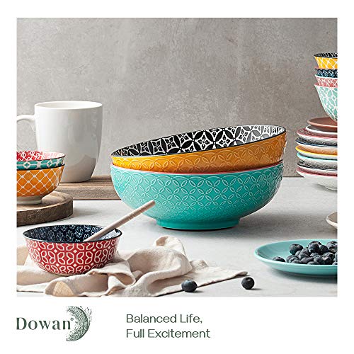 DOWAN-Large-Serving-Bowls-95-Inch-Fruit-Salad-Bowls-Serving-Dishes-for-Entertaining-70-OZ-Pasta-Bowls-Set-of-2-Vibrant-Color-Ramen-Bowls-for-Party-Home-Decor