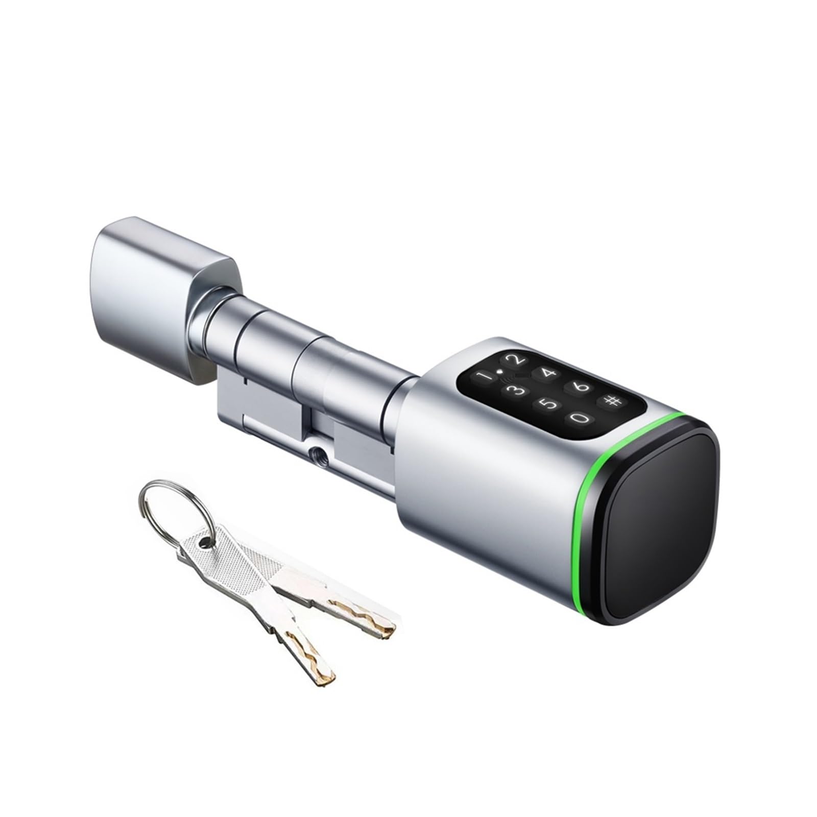 Serrure à cylindre intelligente 70mm connectée Bluetooth avec mot de passe