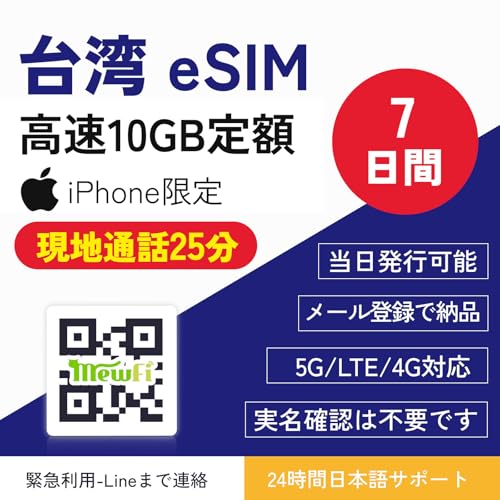 �y��p eSIM�z7���� �����f�[�^�ʐM10GB ���n�ʘb25�� iPhone��p 5G/4G�Ή� ��psim�J�[�h �����[�i�\ ���[���o�^�Ŕ[�i mewfi