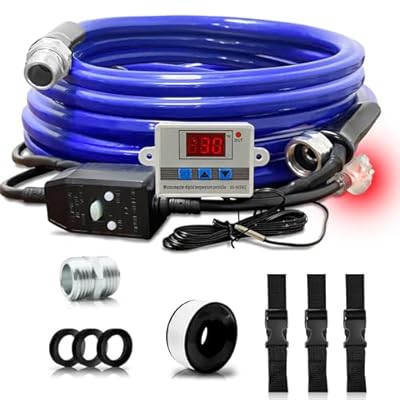 Cupohus RV Fresh Water Hose Heated 30FT(2023 Upgrade) with Temperature Control Systems to Keep Fresh Water Running in Freezing Temperatures Down to -45?, Designed for RV Campers, Trailers and More