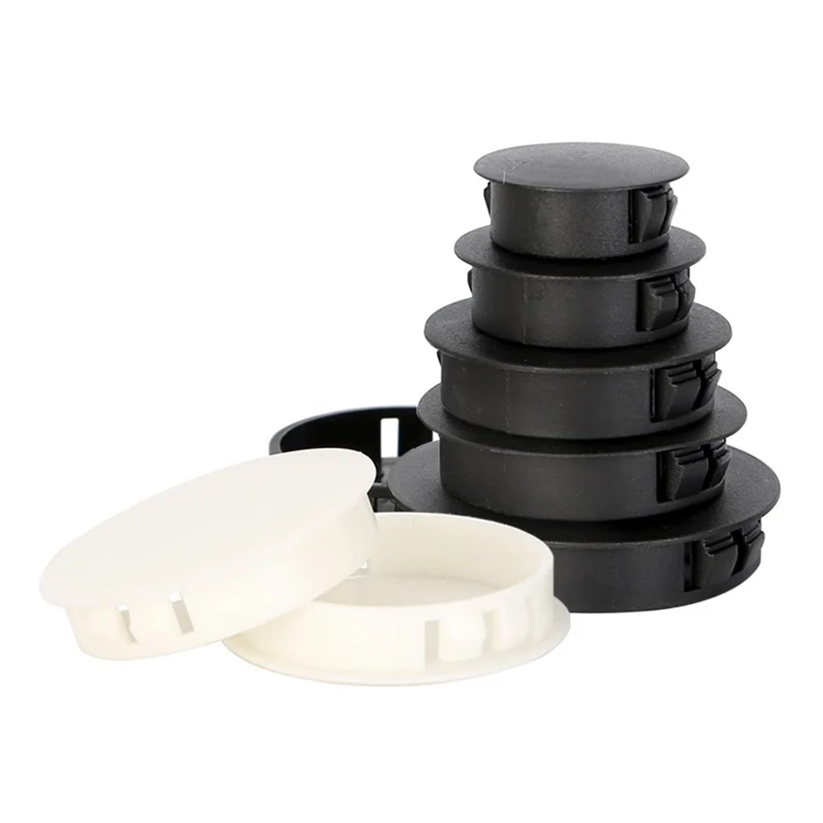 200 Teile/los Schwarz Weiß 5mm 6mm-50mm Snap in Verriegelung Loch Rohr Flush Typ Panel Stecker stecker(20mm,White)