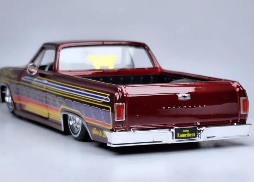 1965 El Camino Lowrider Candy Red Metallic 1/25 miniatura 4