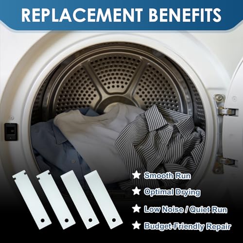 Image of 4Pcs WE1M504 WE1M1067 Dryer Drum Bearing Slide Glide Kit, Replacement Clothes Dryer Slide Set for GE Hotpoint Dryer, Replace WE1M333 AP3206716 AP7217724WE1M316 GLDS560ED2WW GHDN520ED1WS