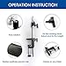 ZQIAN BEAUTY Scalable Wig Stand C Clamp Wig Head Stand Metal Mannequin Head Stand Holder Adjustable Height C-Clamp Table Stand Holder for Wig Doll Head