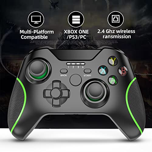 Zfy Wireless Controller For Xbox One, With Xbox One 2.4Ghz Gamepad Joystick Wireless Controller Compatible With Xbox/Ps3/Windows 7/8/10 (Premium Black) #TOP2