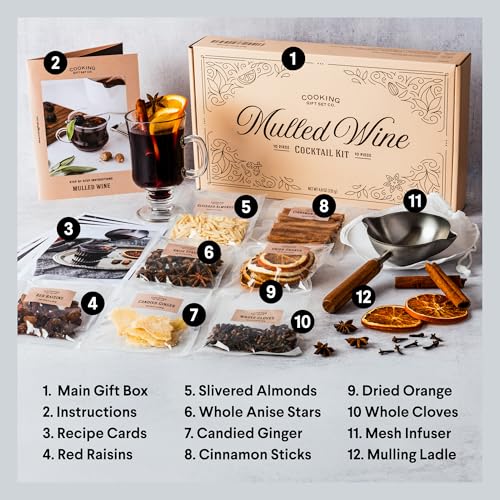 Cooking-Gift-Set-Co-Mulled-Wine-Gift-Set-Unique-Gifts-Wine-Accessories-Food-Beverage-Gifts-Cooking-Gadgets-Holiday-Gifts-Wine-Gifts-for-Women-Christmas-Gift-Ideas-Wine-Making-Kit