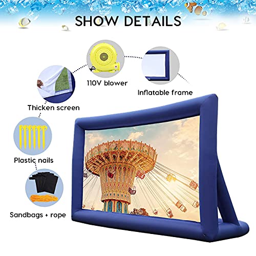 Pantalla inflable portátil para cine al aire libre 14 pies miniatura 4