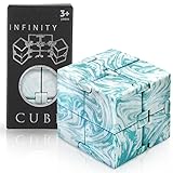SMALL FISH Infinity Cube Sensory Fidget Toy, Sensory Tool EDC Fidgeting Game for Kids and Adults, Cool Mini Gadget Best for Stress and Anxiety Relief, Hand-Held Fidget Toy (Marble)