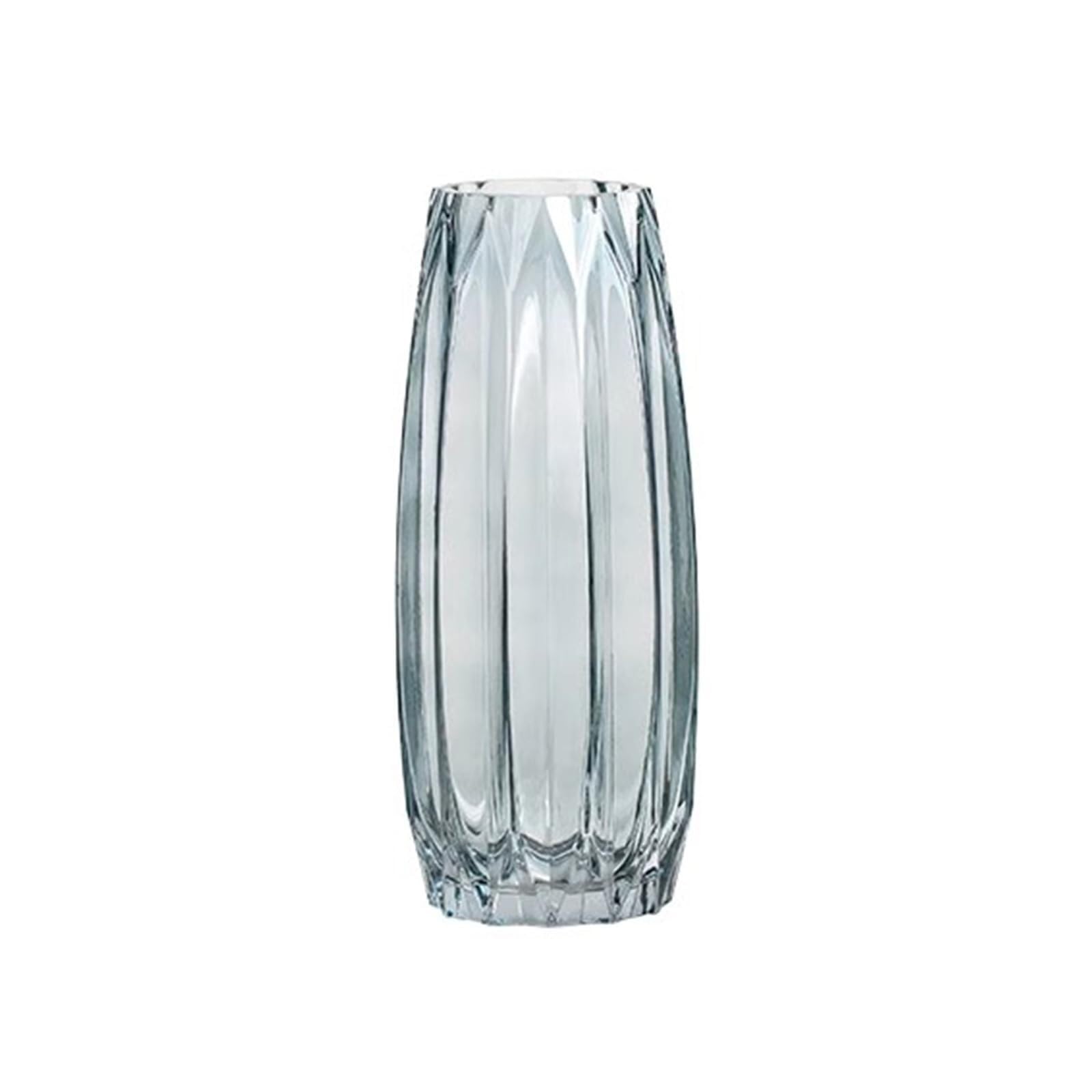 Vase à rayures verticales en cristal pour stabiliser les grandes fleurs de lys