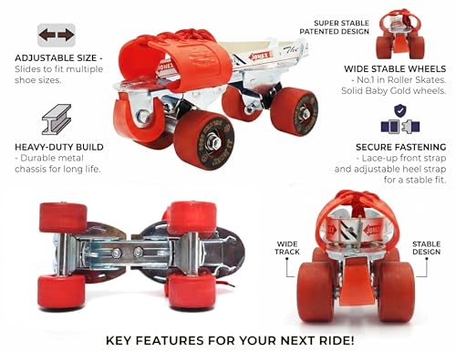 Image of JONEX Roller Skates, Roller Skates for Adults, Skates for Adults, Faster Adjustable Roller Skates, Outdoor & Indoor Illuminating Roller Skates (Deluxe)