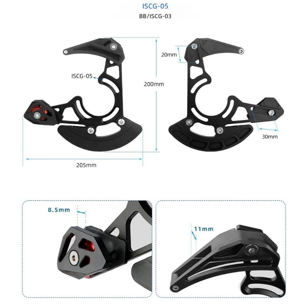 ReachMall Guida catena per stabilizzatore Per ISCG-03 05 BB 32-38T Leggero ABS Nylon Detriti Protezione Regolabile Mount Downhill Equitazione