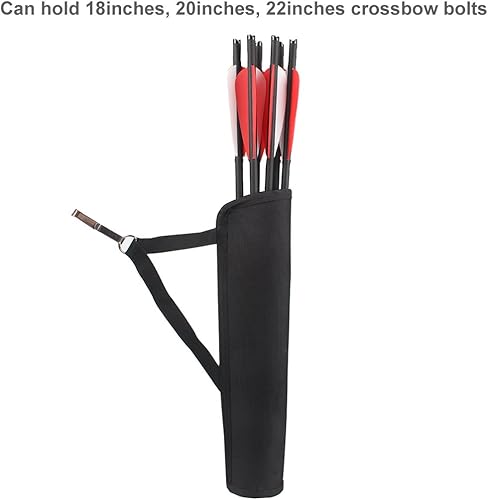 Miniatura 3 de KRATARC Arquería ballesta pernos flecha tubo cadera carcaj cintura colgar bolsa de transporte para flechas de 18" 20" 22