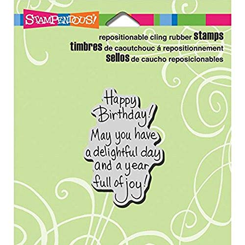 Stampendous Gummi Stempel Delightful Geburtstag 3,5x4-Zoll