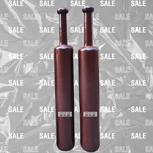 Image of SKS Brown Pair Wooden Indian Mugdar, Clubs, Meel, Clubbell, Karla Kattai, Mugdar, Original Manufactured from Super King Sports (Pair) (2, Kilograms)