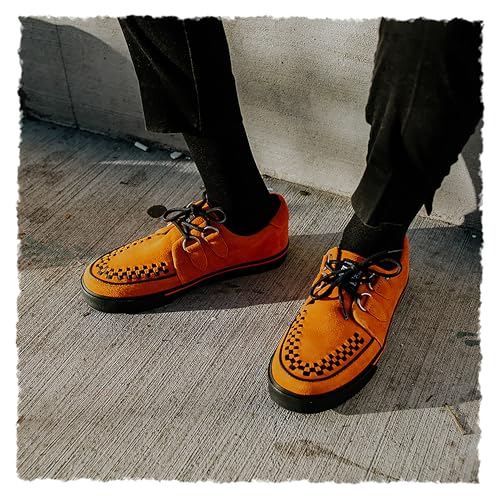 Image of TUK Suede Creeper Sneaker Shoes for Women and Men, D Ring Lace Up Shoes
