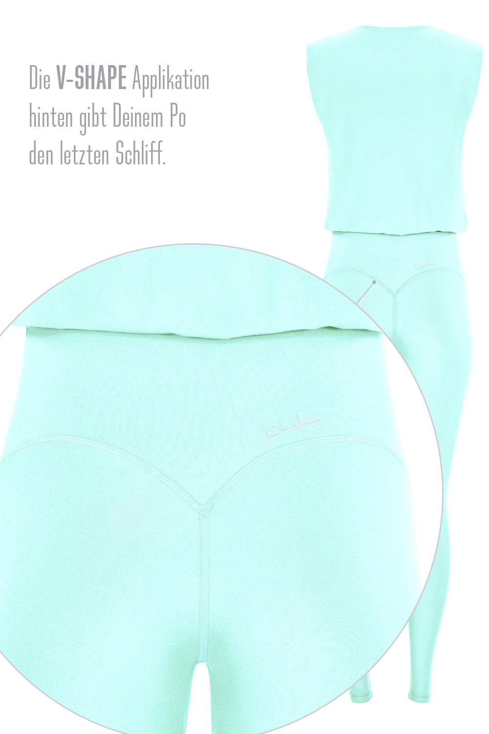 Winshape Damski Functional Comfort kombinezon JS102LSC, JS102LSC-DELICATE-MINT-S