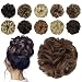 FESHFEN Hair Bun Extensions Messy Curly Hair Scrunchies Plus Size Hairpieces Synthetic Donut Updo Hair Pieces for Women Girls, 1.94oz