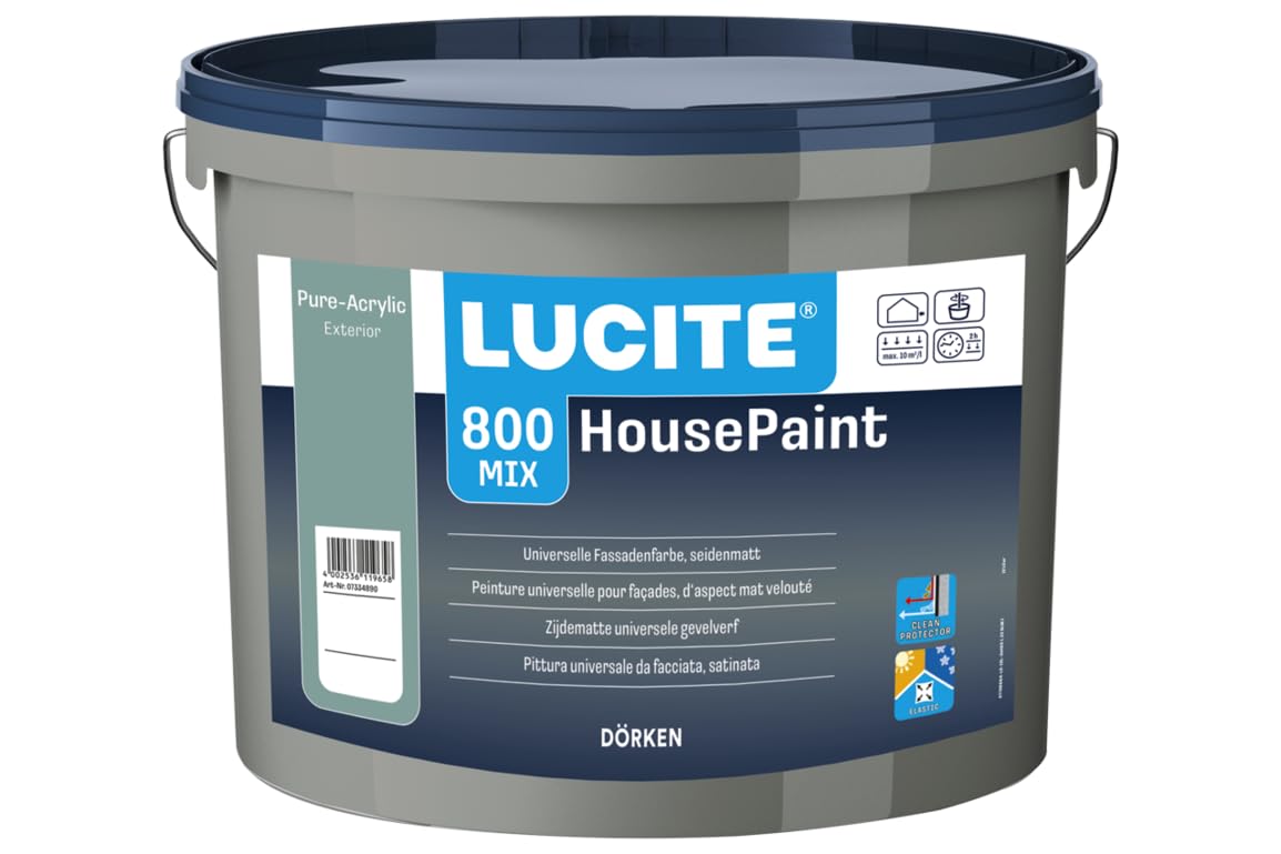 LUCITE House-Paint 12L Universal Fassadenfarbe, weiss, seidenmatt