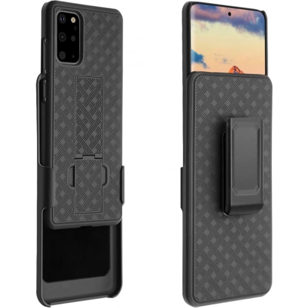Holster Case Belt Clip Compatible with Samsung Galaxy S20 Plus Model - Swivel Cover Kickstand Armor Combo