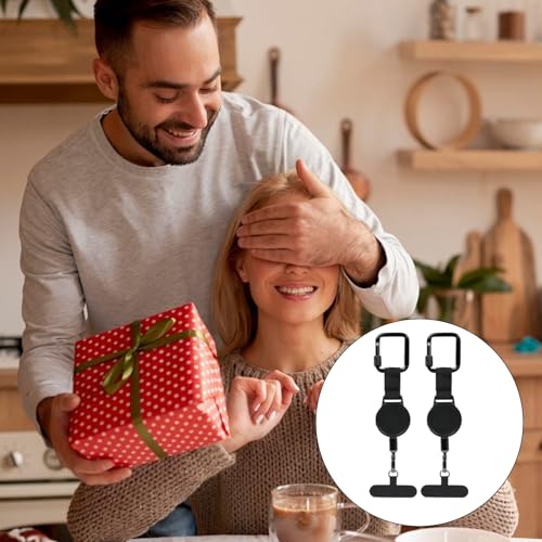 YFCJYBF 2PCS Einziehbare Handy-Sicherheitsleine mit Karabinerhaken, 60 cm Lanyard für Outdoor, Wandern, Radfahren, Klettern, Skifahren, Angeln und Reisen