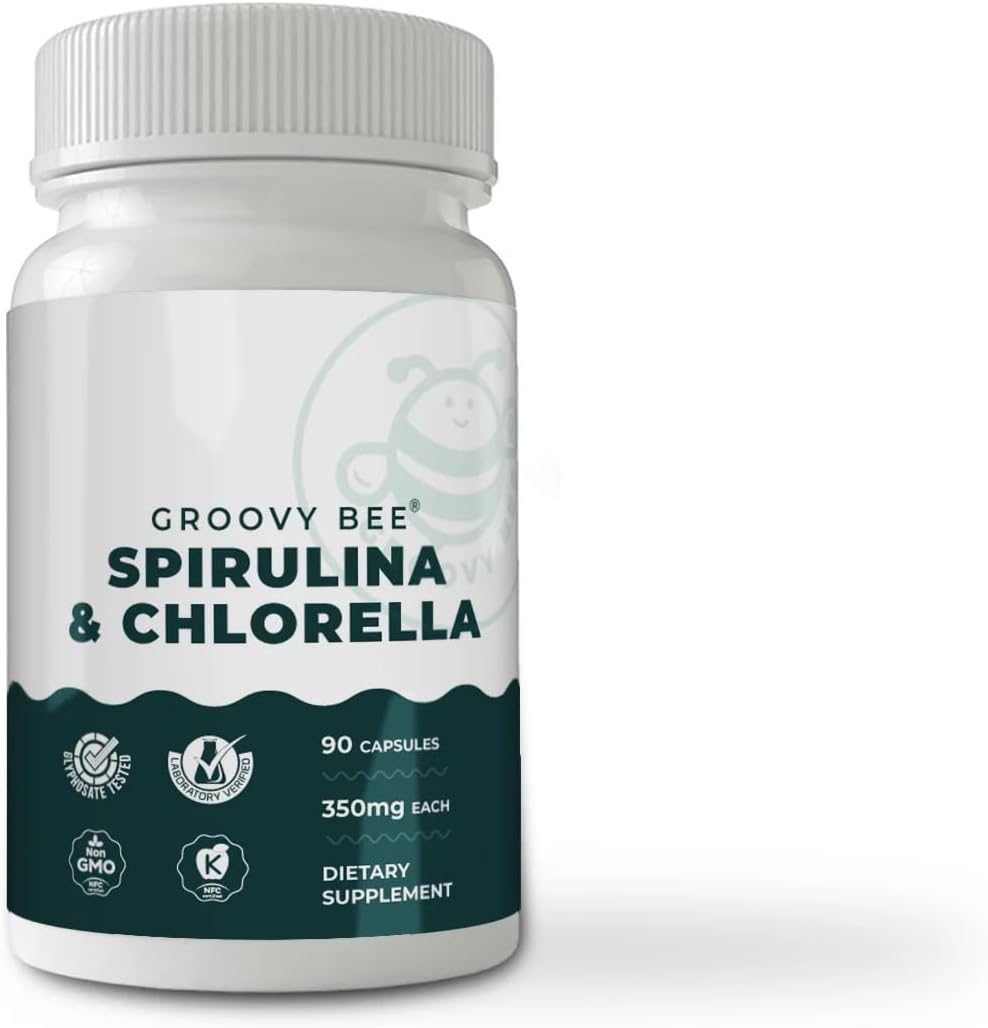 Spirulina & Chlorella Capsules, 90 Caps...