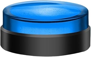 KLVN Luz indicadora de 22mm IP68, Alta Resistencia al Agua, óxido de Aluminio/lámpara de señal de plástico, Cabeza de Bola, Rojo, Verde, Azul, Amarillo y Negro (Color : Plastic-Flat-Blue, Size : 220
