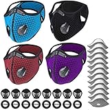 Dulzod Dust Masks Veil Reusable Carbon Activated Filters Black Cloth Face mask Carbon Filter face mask