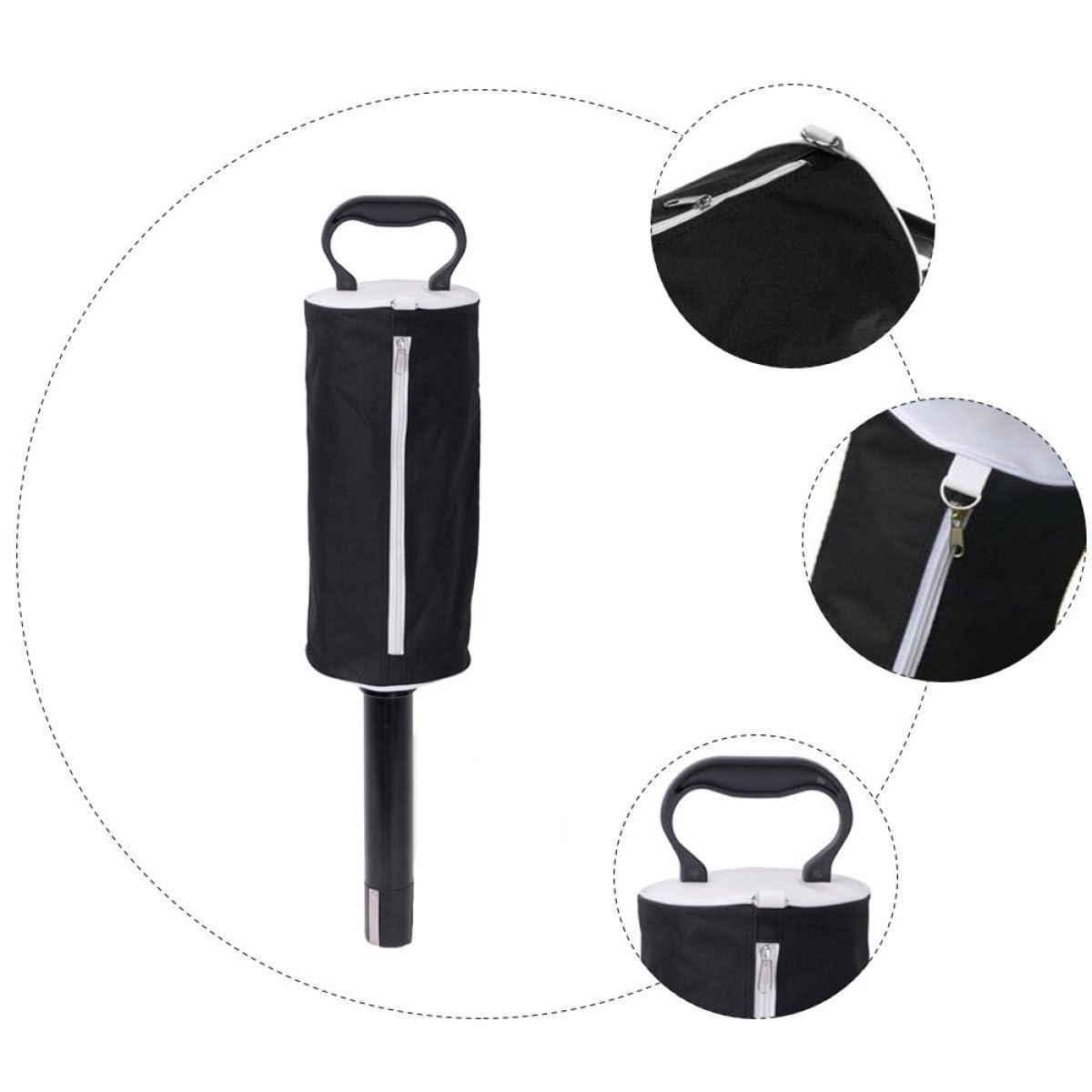 PRETYZOOM Recogedor de Bolas de Golf Desmontable, Capacidad 70 Bolas, Negro