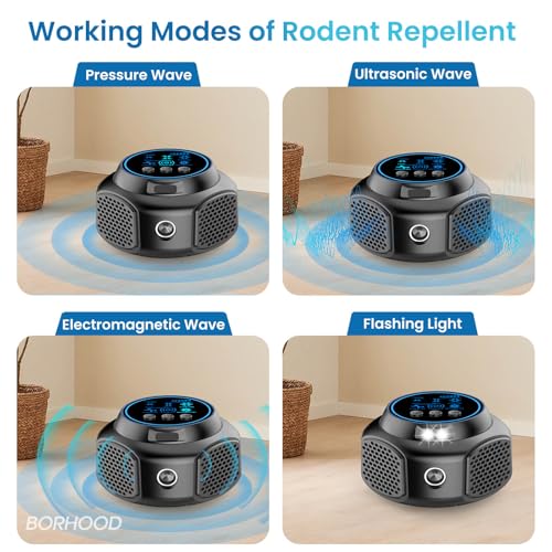 image for BORHOOD Rodent Repellent Ultrasonic Plug in, Mouse Repeller Indoor, El